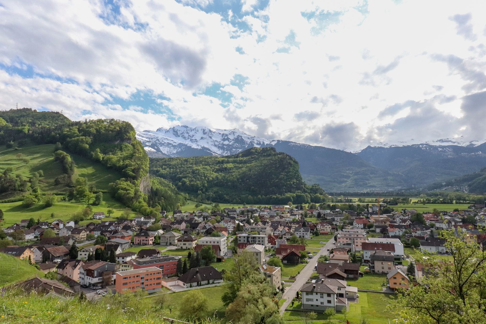 les gets village panorama