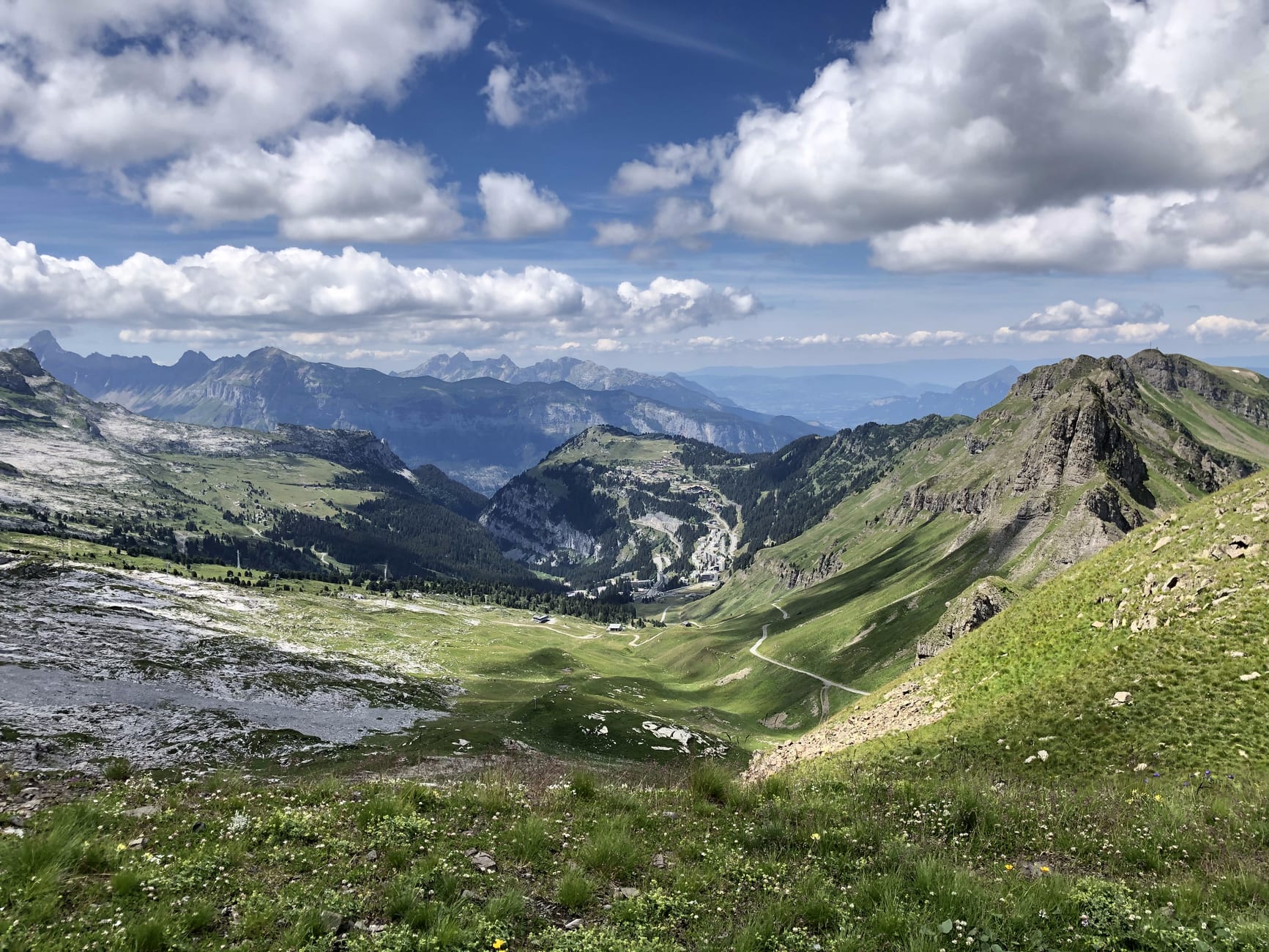 montagne les gets panorama ete